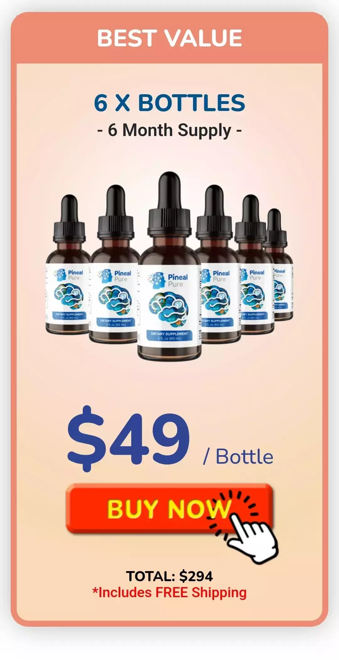 Pineal Pure™ 6 bottles pricing